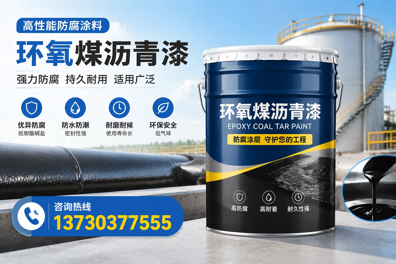 环氧煤沥青漆的耐久性分析，适合灵璧的使用场景